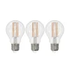 LED-filamentpære E27 6W klar 2.700K dæmpbar sæt med 3 stk