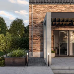 LED-gadelampe OOL-50018, aluminium, højde 80 cm