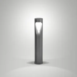 LED-gadelampe Teo, 60 cm høj, sort, metal, IP65