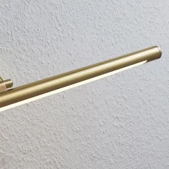 LED-gallerilampe Mailine med kontakt, messing