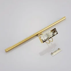 LED-gallerilampe Mailine med kontakt, messing