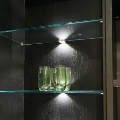 LED-glasclip, grå, plast, op/ned, stik