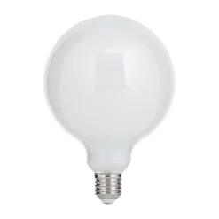 LED-globepære E27 9W G125 2.700 K opal, kan dæmpes