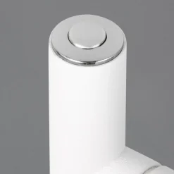 LED-gulvlampe Blake, hvid mat, metal, dæmpbar