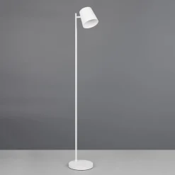 LED-gulvlampe Blake, hvid mat, metal, dæmpbar