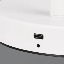 LED-gulvlampe Blake, hvid mat, metal, dæmpbar