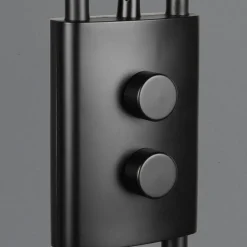 LED-gulvlampe Chris, sort, metal, læselampe, dæmper