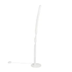 LED-gulvlampe Ginko, hvid mat, metal, højde 110 cm