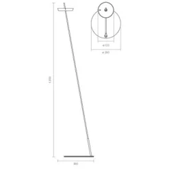 LED-gulvlampe Mahina, sort, højde 130 cm, metal, CCT