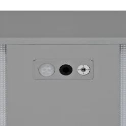 LED-gulvlampe MAULjuvis, sølv, 196 cm, dæmpbar fod