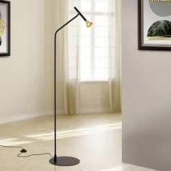 LED-gulvlampe Odeon, højde 147 cm, metal