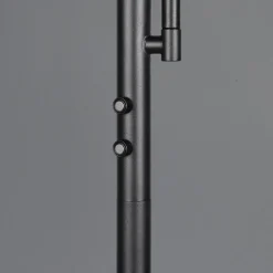 LED-gulvlampe Palermo, sort mat, fjernbetjening, hukommelse