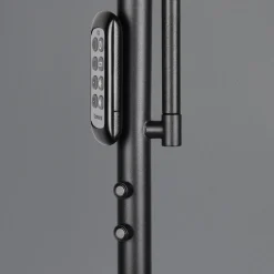 LED-gulvlampe Palermo, sort mat, fjernbetjening, hukommelse