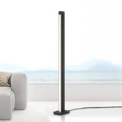 LED-gulvlampe PURE Lines, antracit, fjernbetjening, 140 cm