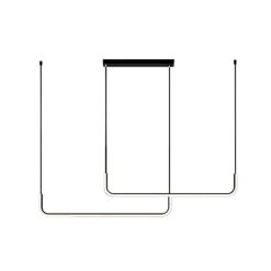 LED-hængelampe Horizon, metal, sort, 4.000 K