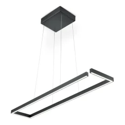 LED-hængelampe Marisa-100, sort mat, 100 x20 cm