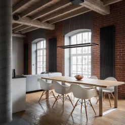 LED-hængelampe Marisa-100, sort mat, 100 x20 cm