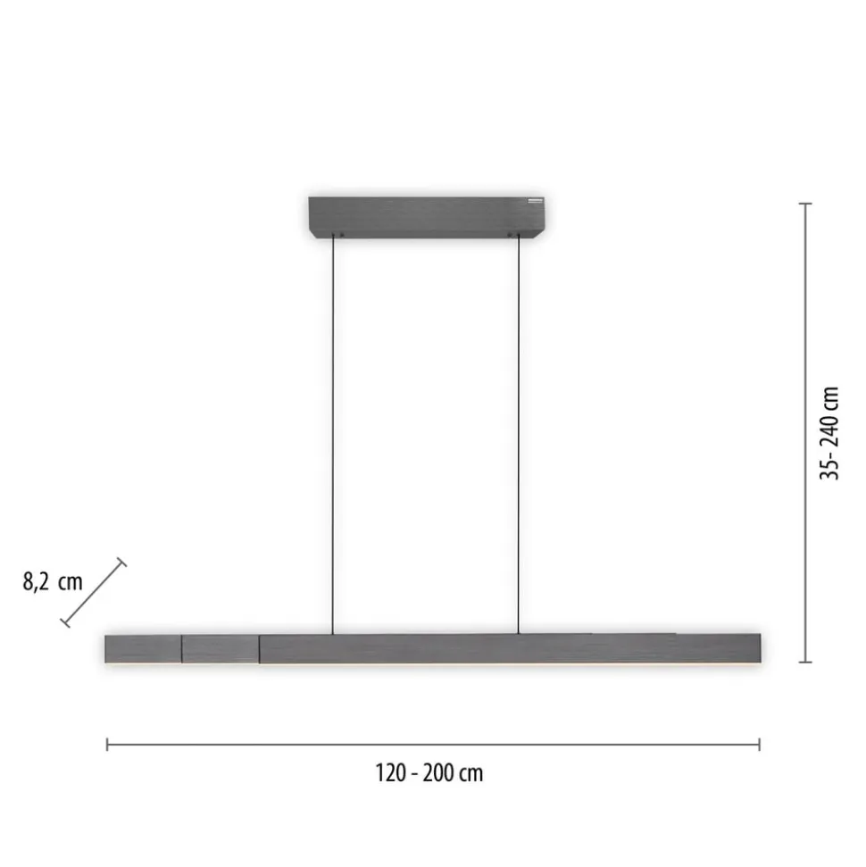 LED-hængelampe PURE Moto-Rise, platin, aluminium, CCT