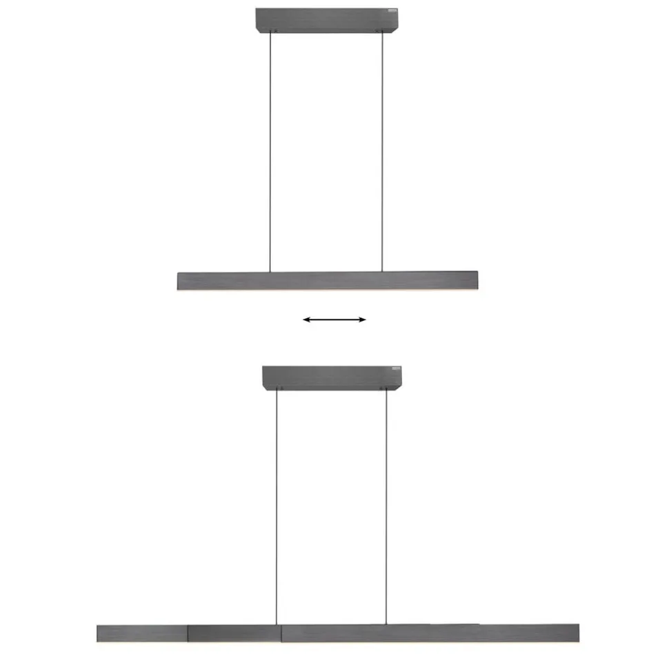 LED-hængelampe PURE Moto-Rise, platin, aluminium, CCT