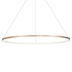 LED-hængelampe Saturno, Ø 100 cm, guldfarvet, 1 lyskilde, 4.000 K