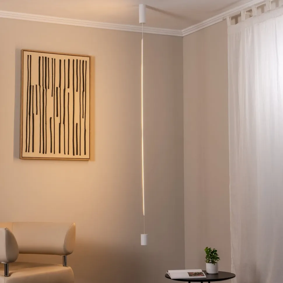 LED-hængelampe VERTIC, hvid, metal, 19 W, 3.000 K