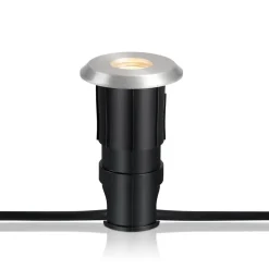 LED-indbygningslampe Garden 24 Decklight, sølv, lys ovenfra, 3W