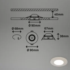 LED-indbygningsspot 7598 3sæt CTS nikkel mat