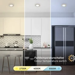 LED-indbygningsspot 7598 3sæt CTS nikkel mat