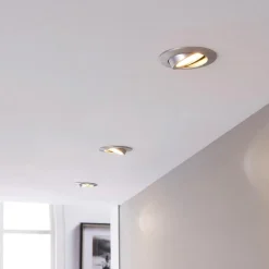 LED-indbygningsspot Andrej, rund, aluminium, sæt med 3 stk