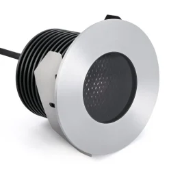 LED-indbygningsspot Grund, nikkel, Ø 9 cm, aluminium/stål