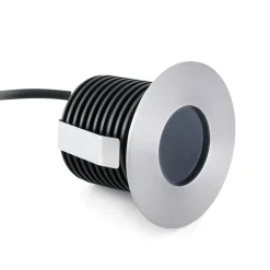 LED-indbygningsspot Grund, nikkel, Ø 8 cm, aluminium/stål