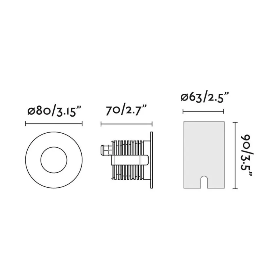 LED-indbygningsspot Grund, sort, Ø 8 cm, aluminium/stål