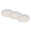 LED-indbygningsspot Plat hvid 7,5 cm 4.000K sæt med 3 stk