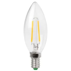 LED-kertepære E14 3W glødetråd klar, varmhvid