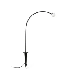 LED-lampe med jordspyd Cuca, sort, stål/glas, højde 65 cm