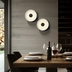 LED-loftlampe Basin_P, sort, metal, Ø 48 cm