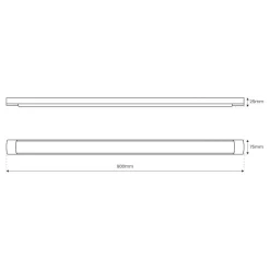 LED-loftlampe Batten, længde 90 cm, aluminium, hvid, 4.000 K