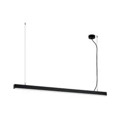 LED-loftlampe Bounce, sort, længde 113 cm, CCT, aluminium