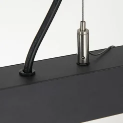 LED-loftlampe Bounce, sort, længde 113 cm, CCT, aluminium