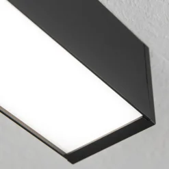 LED-loftlampe Bounce, sort, længde 113 cm, CCT, aluminium