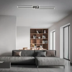 LED-loftlampe Frame CCT fjernbetjening sort