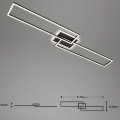 LED-loftlampe Frame CCT fjernbetjening sort