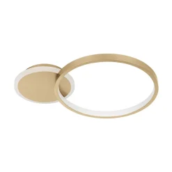 LED-loftlampe Gafares, guld, aluminium, 41 cm fjernbetjening CCT