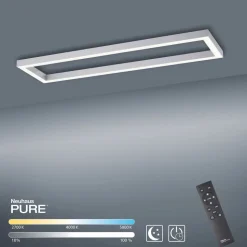 LED-loftlampe PURE Lines, 110 x 30 cm, antracit, fjernbetjening