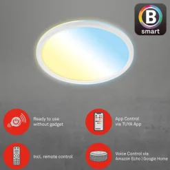 LED-loftlampe Slim S dæmpbar CCT hvid Ø 29 cm