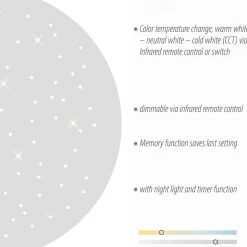 LED-loftlampe Sparkle CCT dæmpbar hvid Ø 48cm