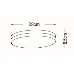 LED-loftlampe til badeværelset Biskit, hvid, Ø 23 cm, plast