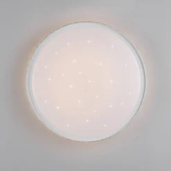 LED-loftlampe Varda, hvid, Ø 39 cm, fjernbetjening