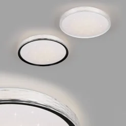 LED-loftlampe Varda, hvid, Ø 39 cm, fjernbetjening