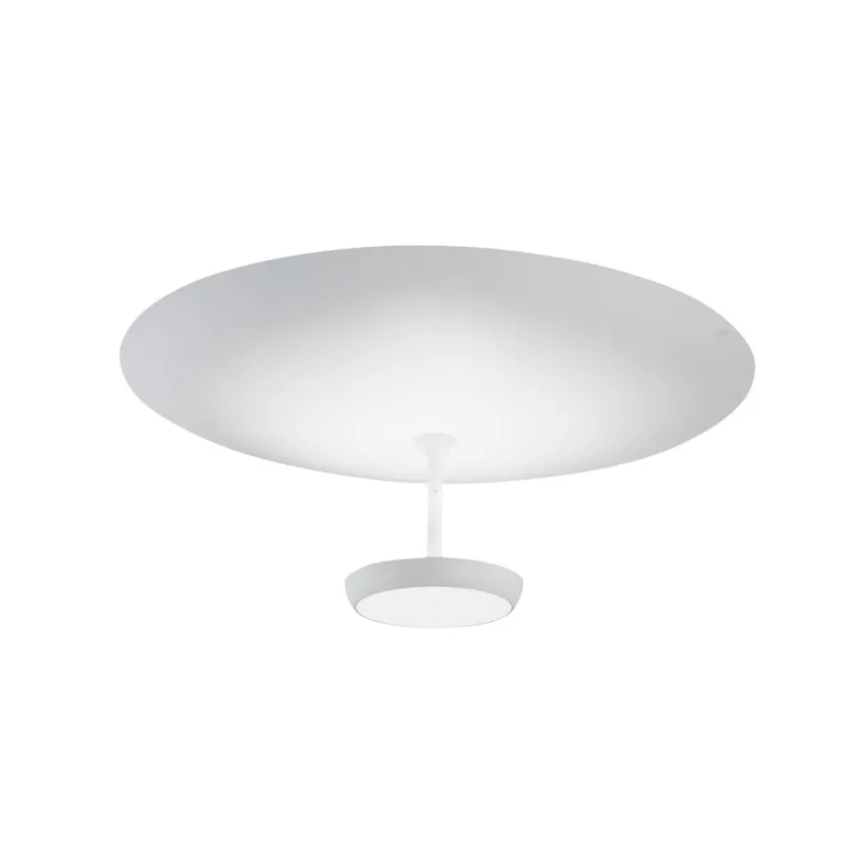 LED-loftlampe Yuko, hvid, metal, 23 cm høj, dæmpbar